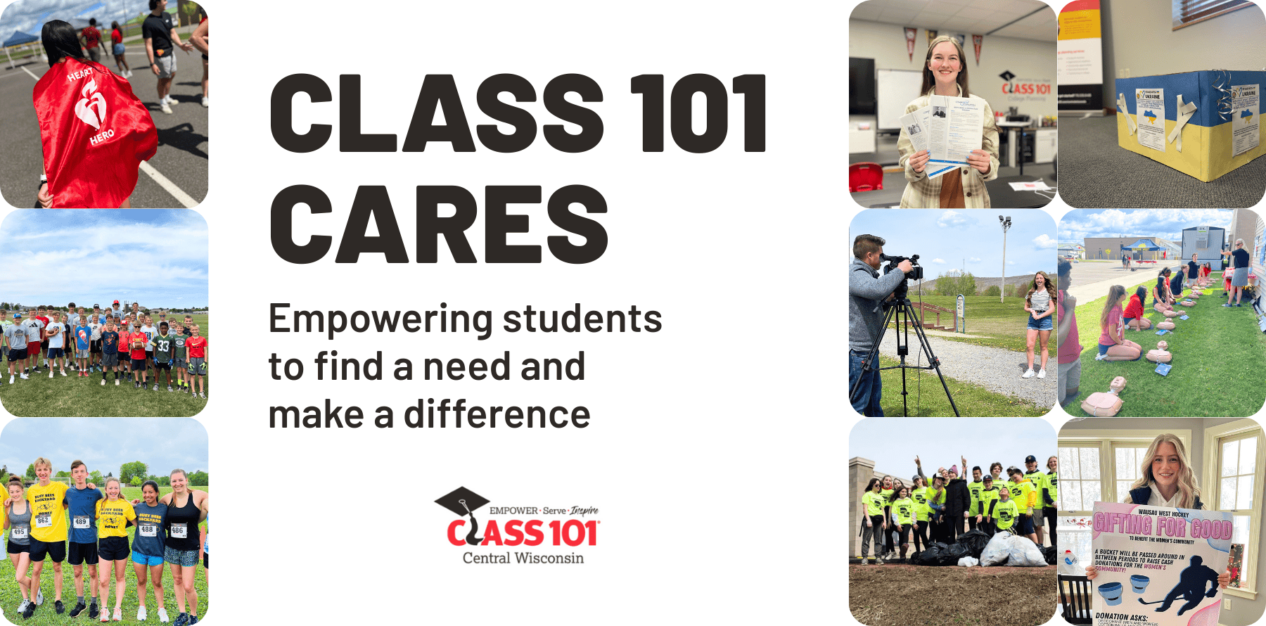 Class 101 Cares volunteer and service hour program with local resources