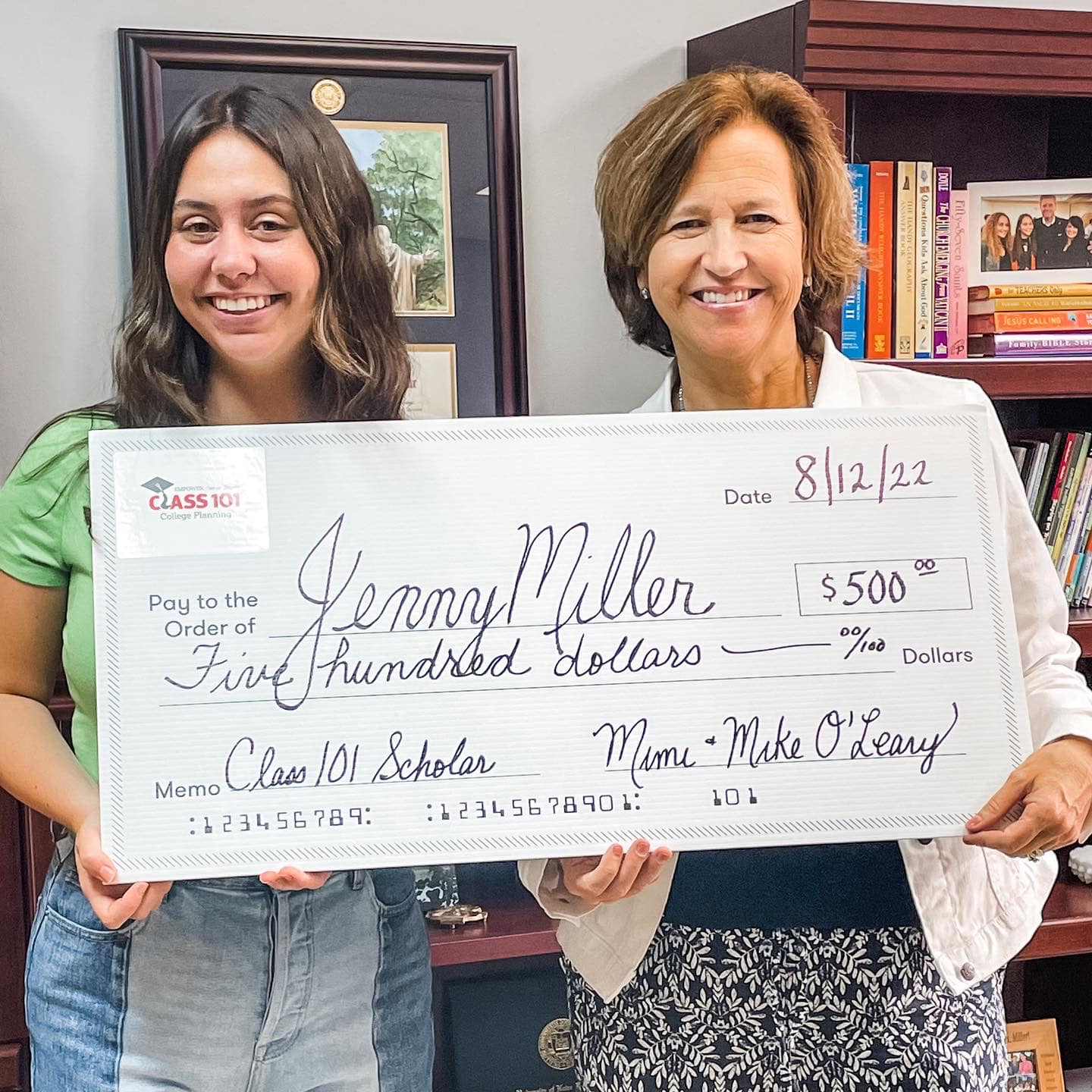 101 Scholar Announced: Jenny Miller!