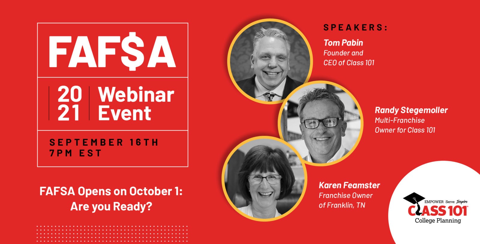 FAFSA Oct 1 Webinar Event: About the FAFSA