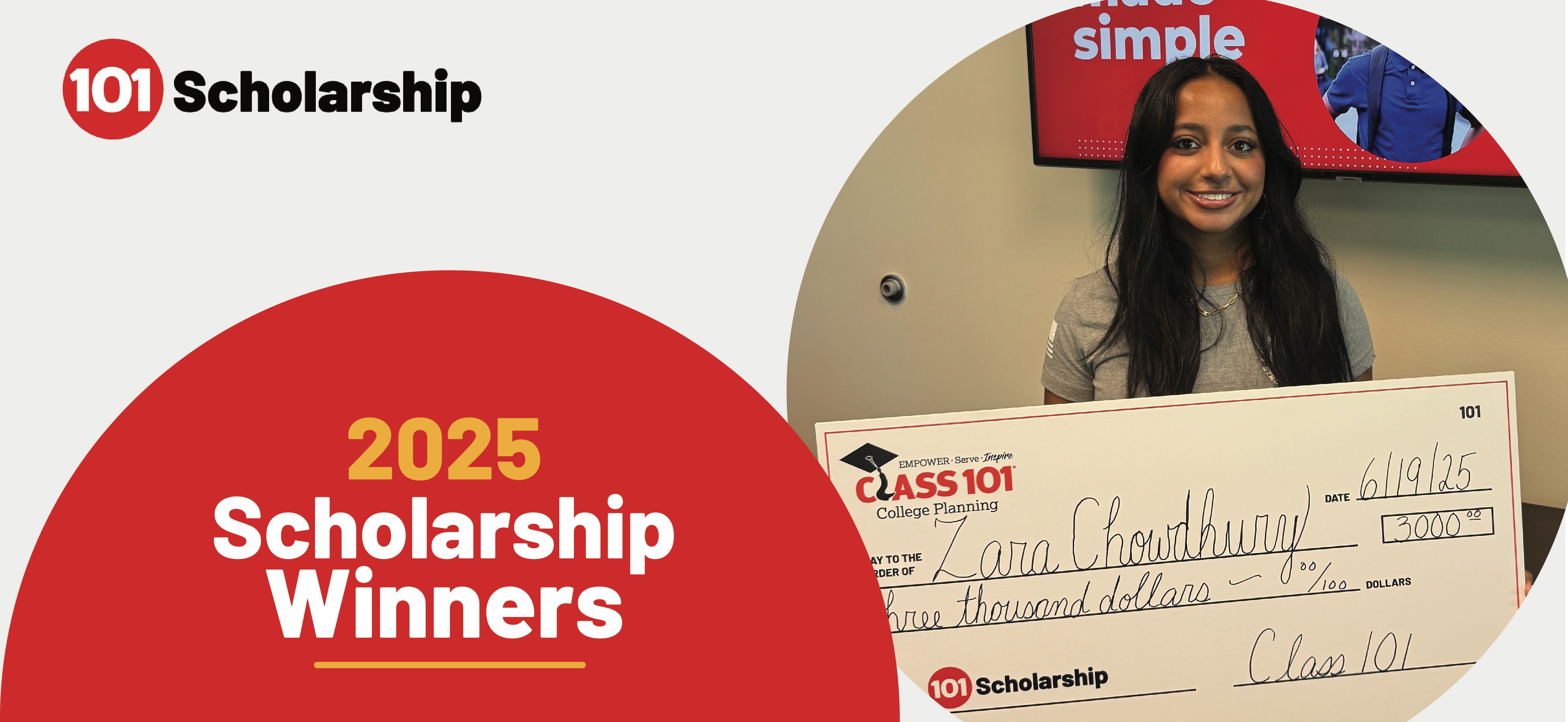 Announcing the 101 Scholars Program Winners for 2025